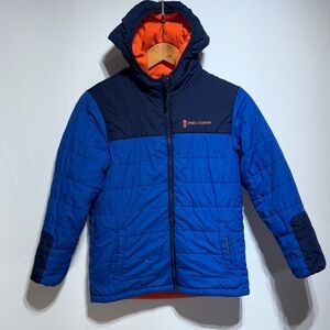 Free Country Boys Blue & Orange Reversable Jacket Puffer & Fleece Youth XXL